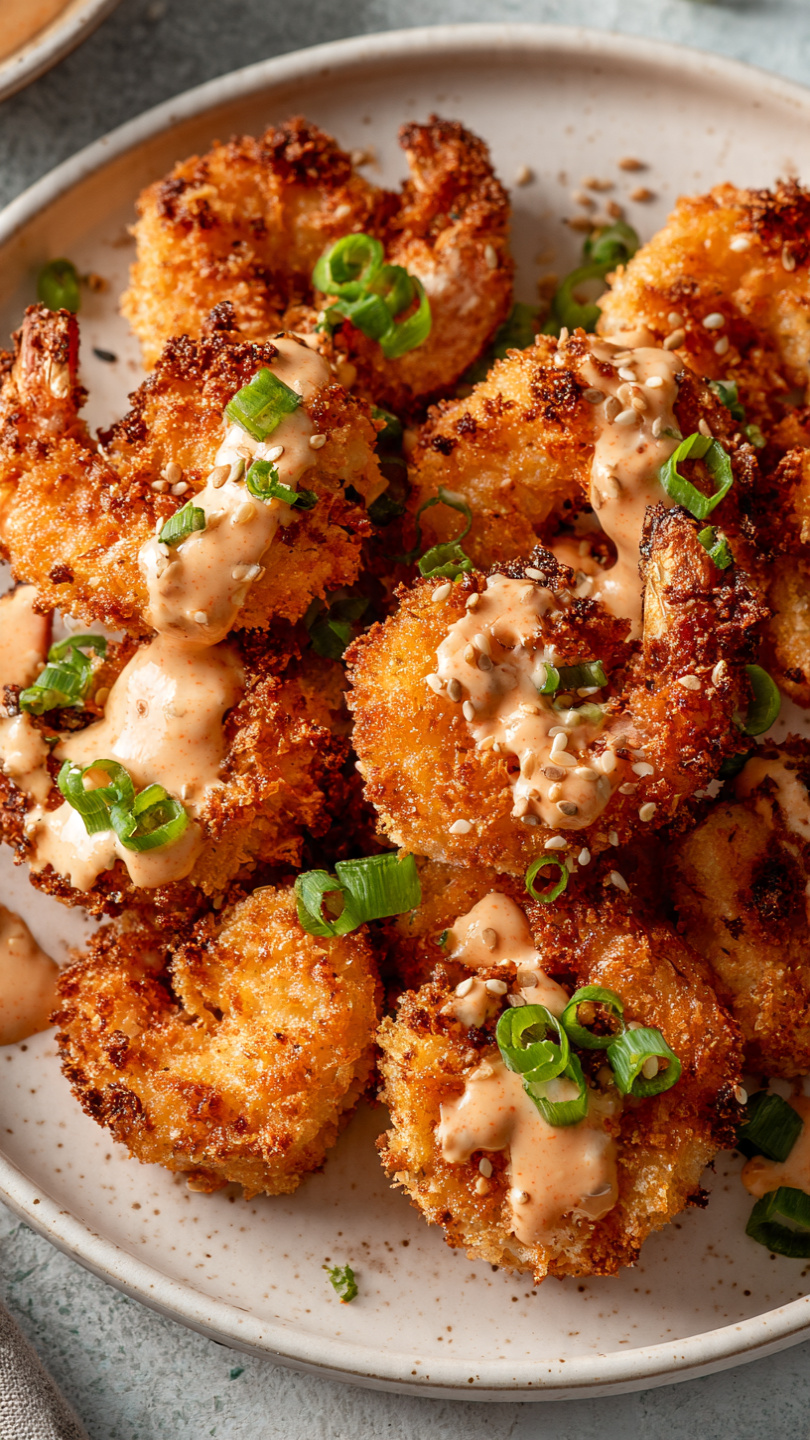 Air Fryer Fried Shrimp with Sriracha Mayo