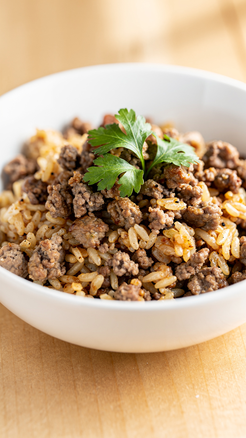 Cheesy Mexican Ground Beef and Rice Skillet