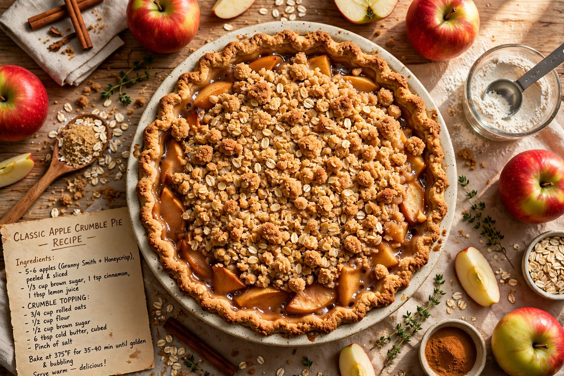 Classic Apple Climeb Pie