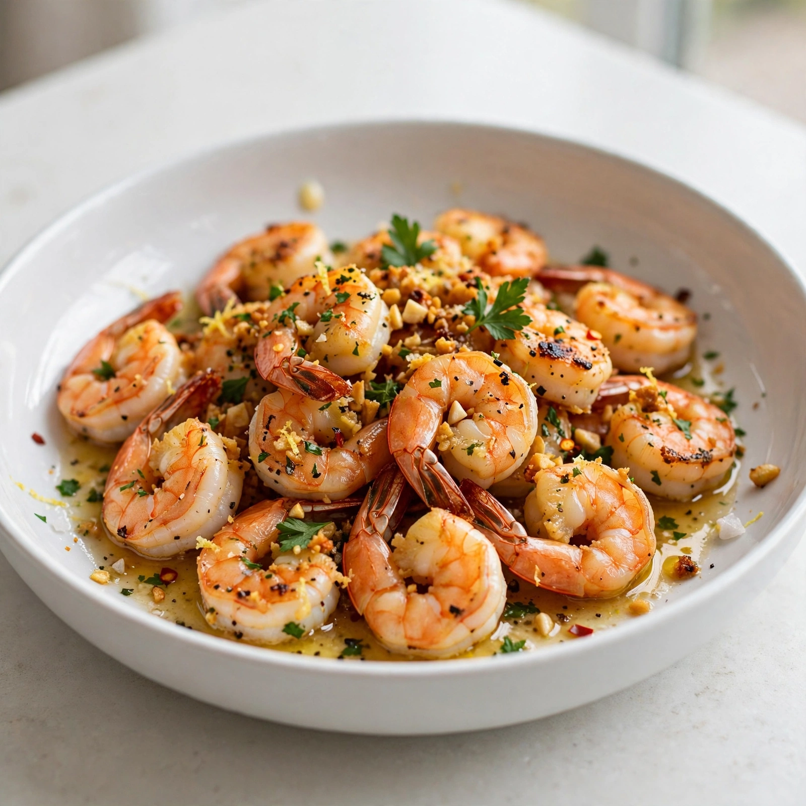 Crispy Garlic Butter Sauteed Shrimp