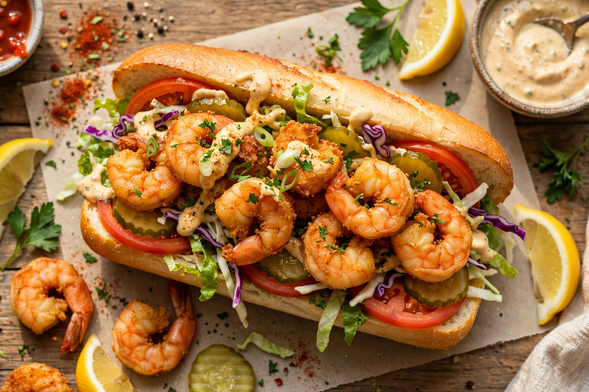 Fried Shrimp Po' Boy