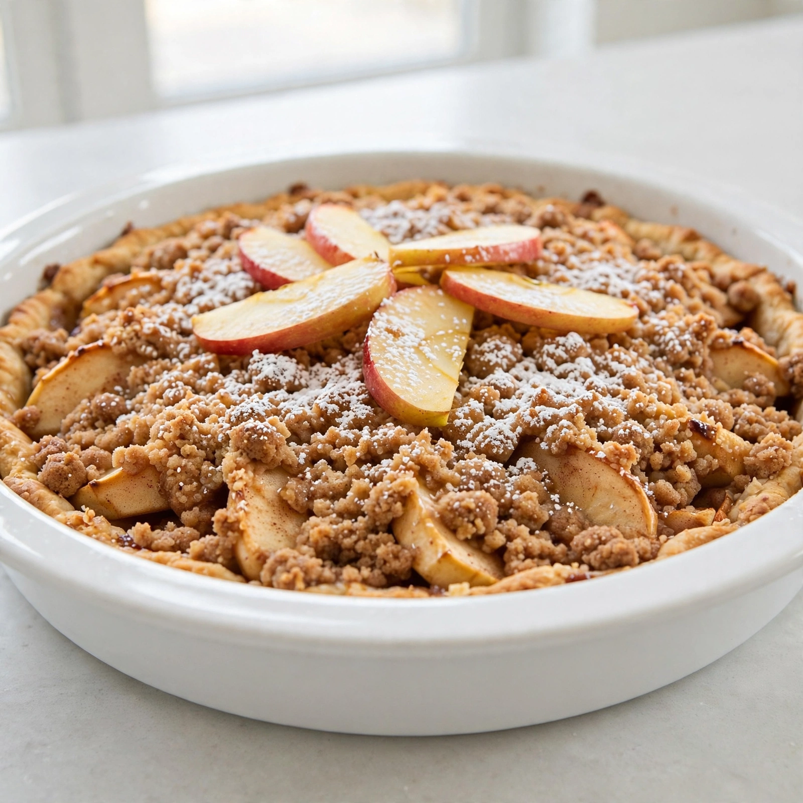 German Apple Pie (Apfelkuchen) with Buttery Shortbread Crust