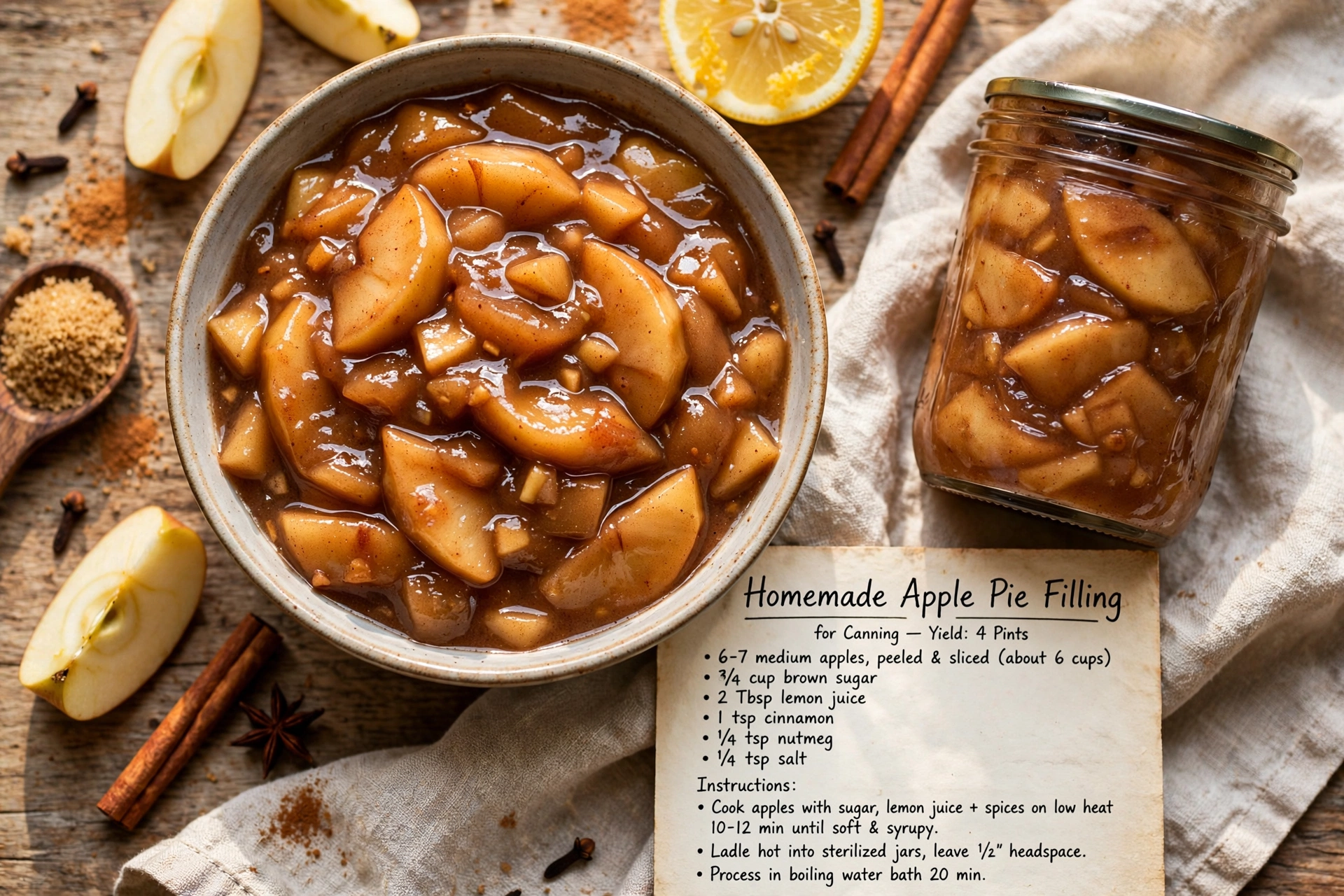 Homemade Apple Pie Filling for Canning